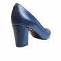 Pantofi eleganti dama, albastri, din piele naturala box, toc 6 cm - NA87A2